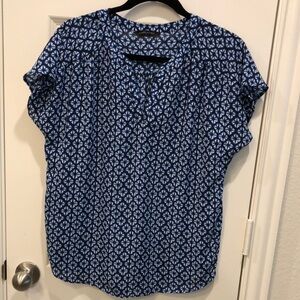 Blue Patterned Women's Top